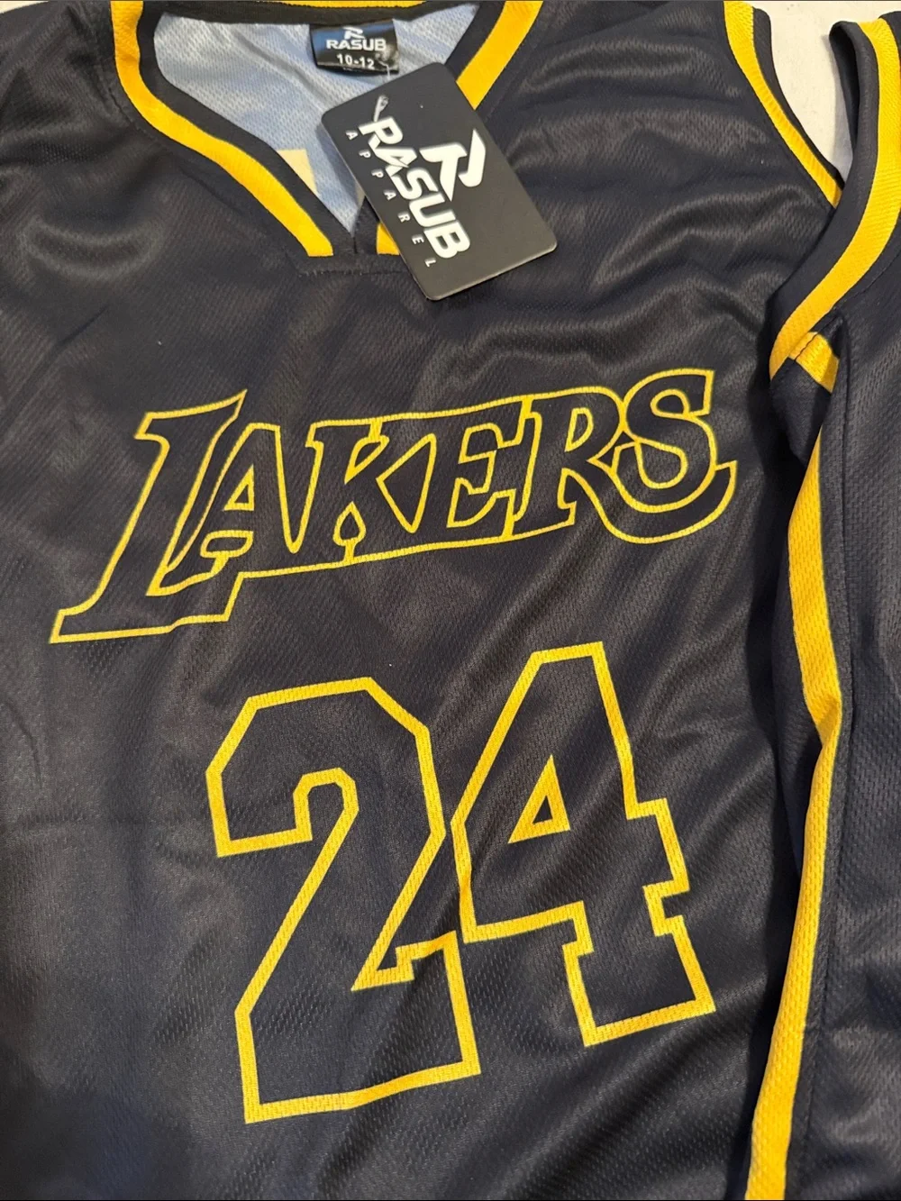 Size 8-10 Lakers Black & Gold Basketball Jerseys and shorts - 23 & 24